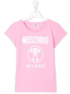 Moschino Kids футболка с логотипом