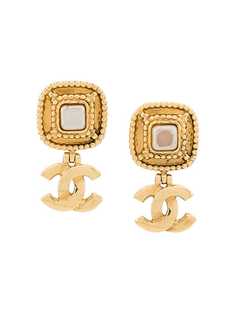 Chanel Vintage CC logos drop earrings