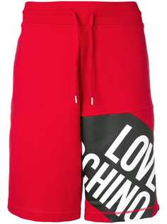 Love Moschino logo track shorts