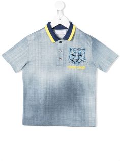 Roberto Cavalli Junior degradé print polo shirt