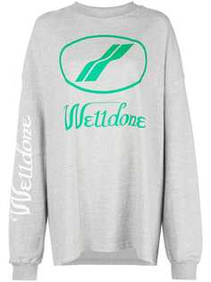 We11done logo print sweatshirt