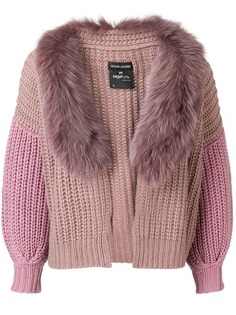 Izaak Azanei кардиган крупной вязки с контрастными рукавами