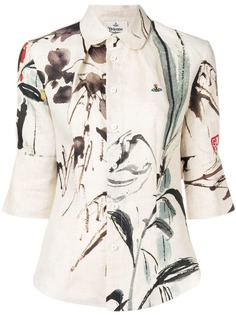 Vivienne Westwood блузка с цветочной вышивкой