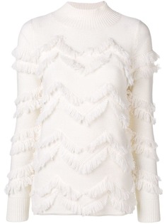 Zoe Jordan High Neck Hawking Fringe jumper
