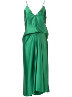 Cédric Charlier атласное платье макси с драпировкой