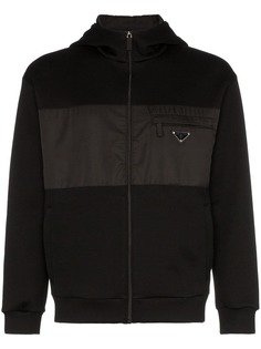 Prada джемпер на молнии с капюшоном