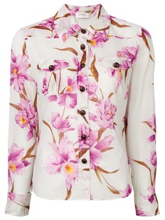 Zimmermann рубашка с цветочным принтом