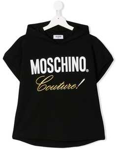 Moschino Kids толстовка с капюшоном и вышивкой Couture