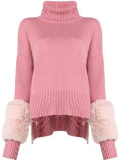 Izaak Azanei джемпер с манжетами из искусственного меха