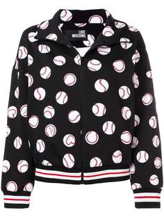 Love Moschino куртка с принтом бейсбольных мячей