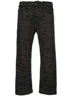 Junya Watanabe Comme Des Garçons Vintage укороченные брюки с геометрическим принтом