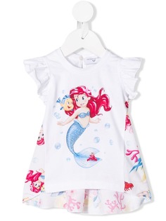 Monnalisa футболка с принтом Little Mermaid