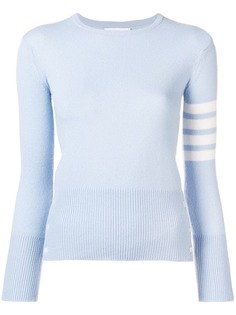 Thom Browne кашемировый пуловер с 4 полосками на рукаве