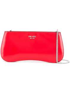 Prada сумка на плечо с логотипом на цепочной лямке