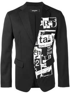 Dsquared2 блейзер Manchester с принтом