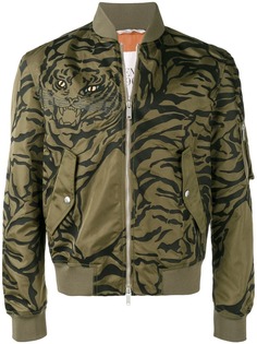 Valentino куртка-бомбер с тигровым узором