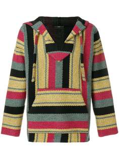 Alanui stripe knit hoodie
