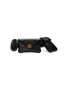 Gucci стеганая поясная сумка GG Marmont
