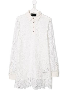 John Richmond Junior TEEN floral lace polo dress
