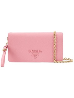 Prada сумка с откидным клапаном и логотипом