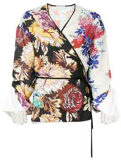 Act N°1 floral print wrap blouse