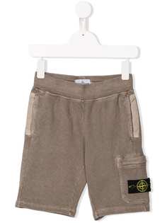 Stone Island Junior шорты карго с логотипом