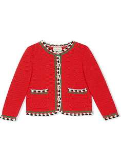 Gucci Kids ажурный кардиган