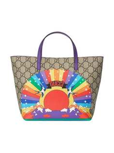 Gucci Kids сумка-тоут GG с радужным узором