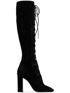 Saint Laurent сапоги Loulou 105 со шнуровкой