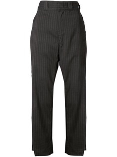 R13 cropped pinstripe trousers