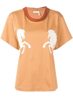 Chloé футболка с принтом лошадей