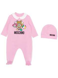 Moschino Kids ромпер с принтом