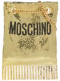 Moschino metallic clutch bag