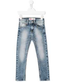 Levis Kids выбеленные джинсы скинни