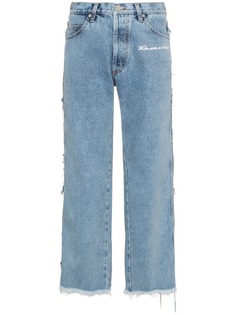 Natasha Zinko прямые джинсы с необработанными краями