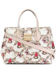 Furla butterfly print Metropolis tote