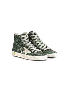 Golden Goose Deluxe Brand Kids высокие кеды Francy с блестками
