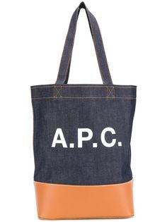 A.P.C. printed denim tote