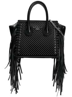 Balmain fringed studded tote bag