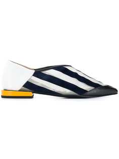 Toga Pulla striped pointed toe loafers