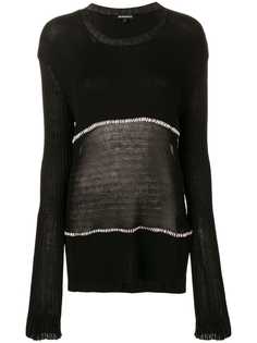 Ann Demeulemeester джемпер с контрастной строчкой
