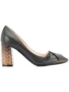 Bottega Veneta intrecciato block heel pumps