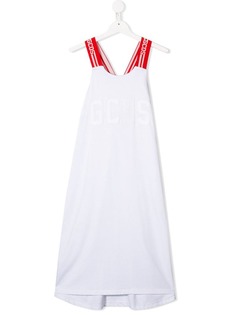 Gcds Kids платье с вышитым логотипом