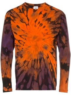 Stain Shade tie-dye print long-sleeved cotton T-shirt