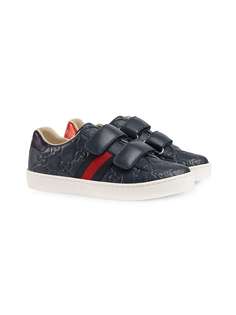Gucci Kids кроссовки с отделкой Web