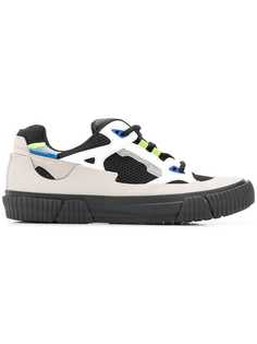 Both lace-up tennis shoes