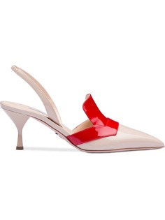 Prada pointy toe slingback pumps