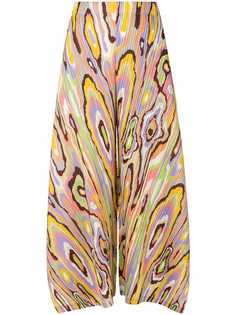 Pleats Please By Issey Miyake wide leg cropped trousers