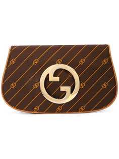 Gucci Vintage клатч в полоску с логотипом