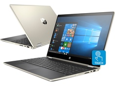 Ноутбук HP Pavilion x360 15-cr0005ur Pale Gold 4HE70EA (Intel Core i5-8250U 1.6 GHz/8192Mb/1000Gb+128Gb SSD/AMD Radeon 530 2048Mb/Wi-Fi/Bluetooth/Cam/15.6/1920x1080/Touchscreen/Windows 10 Home 64-bit)